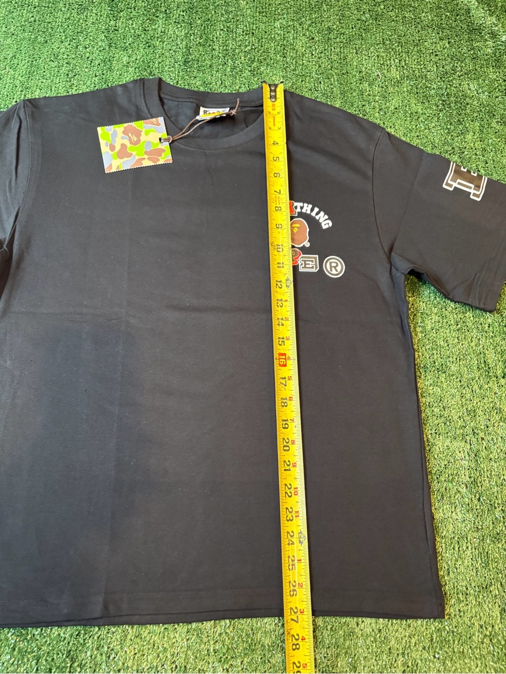 Bape Black Short Sleeve Logo Tee - Picture 5 of 9